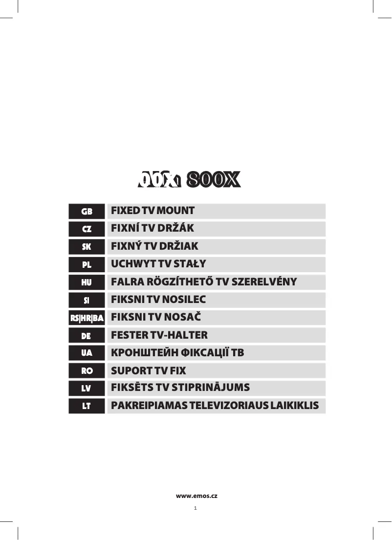 Page 1 de la notice Manuel utilisateur Emos KT1186