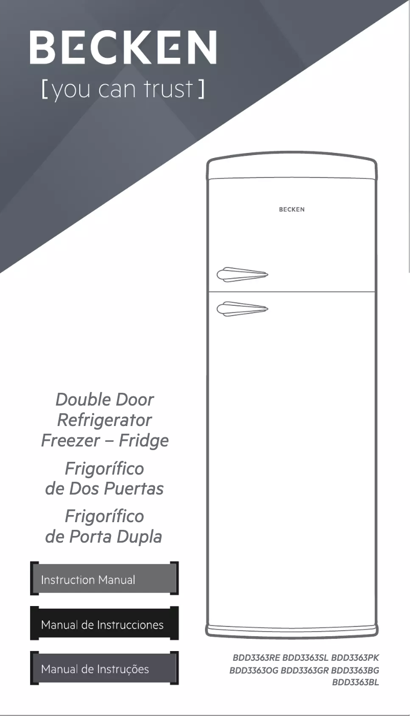 Page 1 de la notice Manuel utilisateur Becken BDD3363