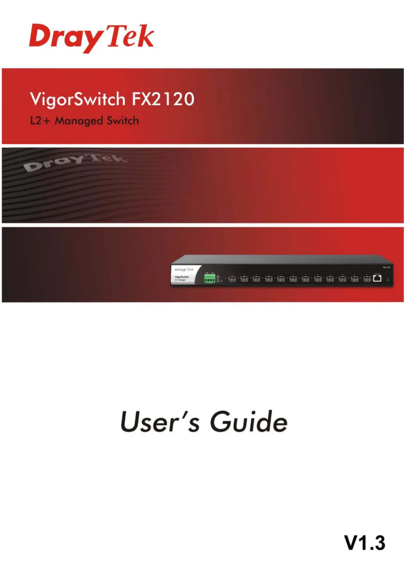 Image de la première page du manuel de l'appareil VigorSwitch FX2120