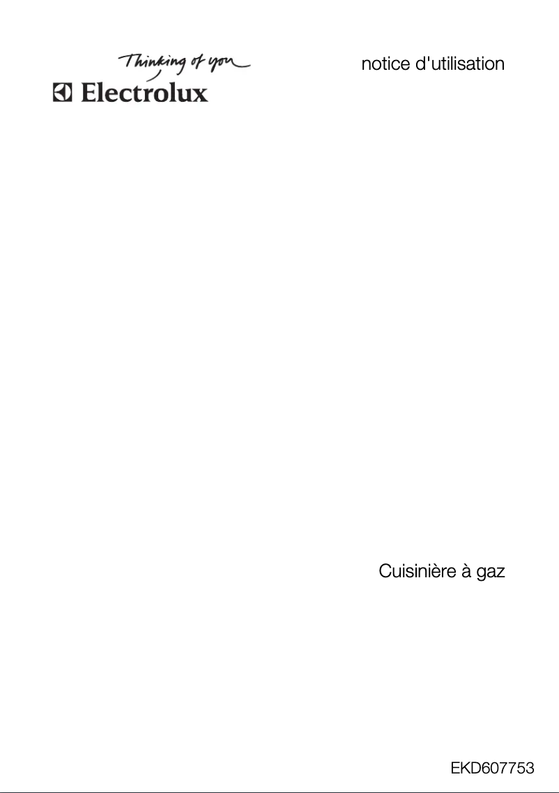 Image de la première page du manuel de l'appareil EKD607753X