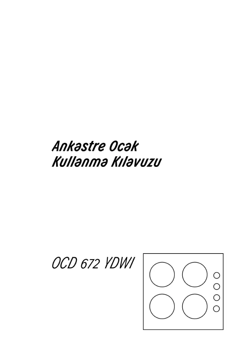 Page n°1 - Manuel utilisateur Arçelik OCD 672 YDWI