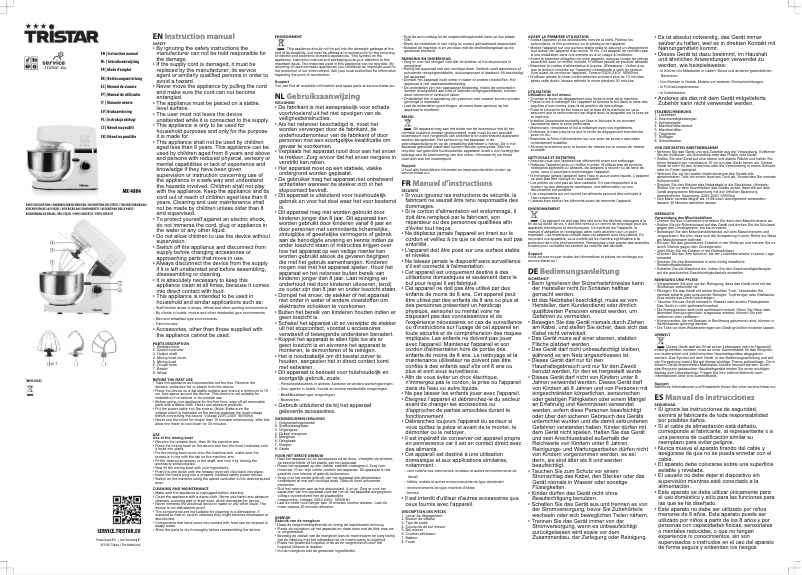 Image de la première page du manuel de l'appareil MX-4804