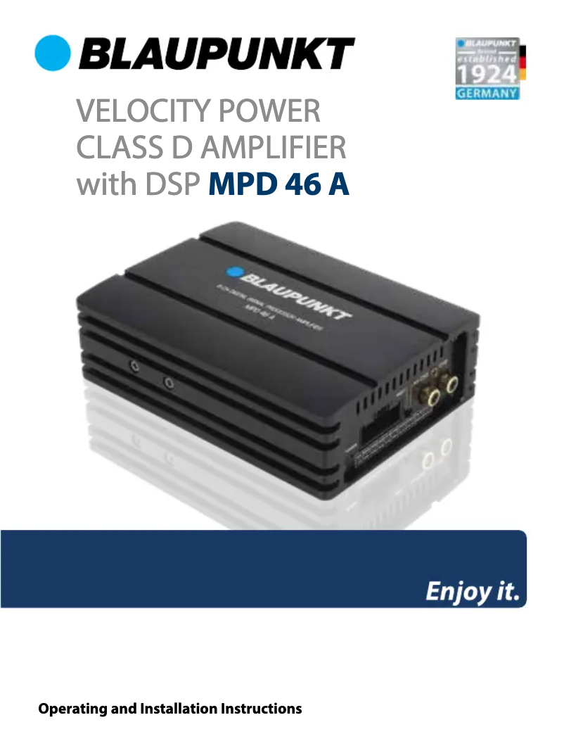 Page 1 de la notice Manuel utilisateur Blaupunkt MPD 46A