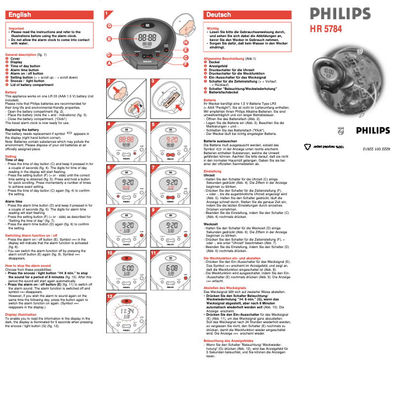 Page n°1 - Manuel utilisateur Philips HR5784