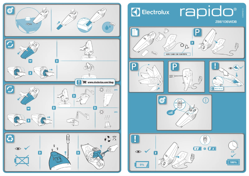 Página 1 del manual Manual de usuario Electrolux Rapido ZB6106