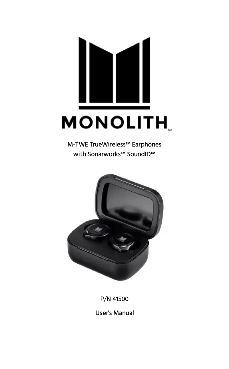 Page 1 de la notice Manuel utilisateur Monoprice Monolith 41500