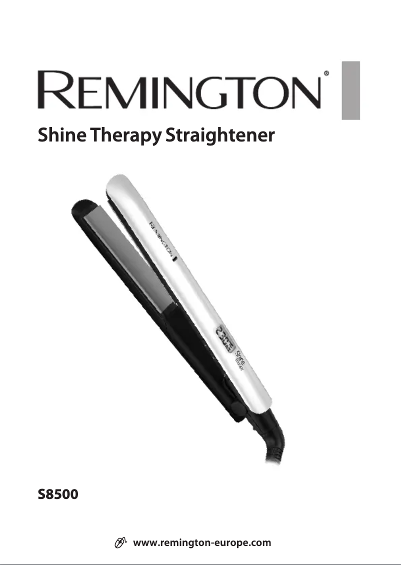 Page 1 de la notice Manuel utilisateur Remington Shine Therapy S8500