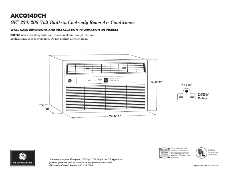 Image de la première page du manuel de l'appareil AKCQ14DCH