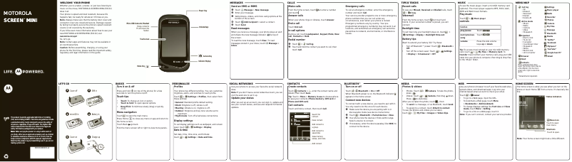 Image de la première page du manuel de l'appareil Screen Mini