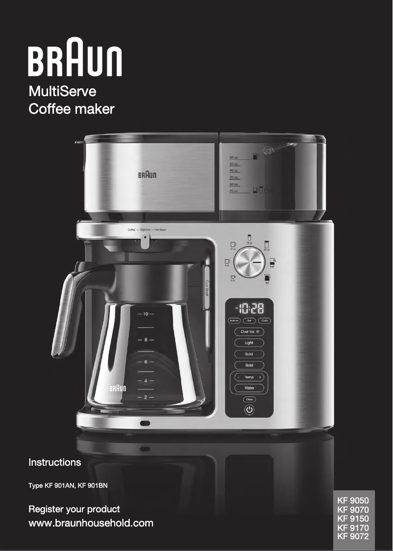 Page 1 de la notice Manuel utilisateur Braun MultiServe KF9170