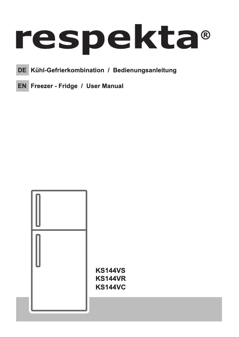 Page 1 de la notice Manuel utilisateur Respekta KS144VS