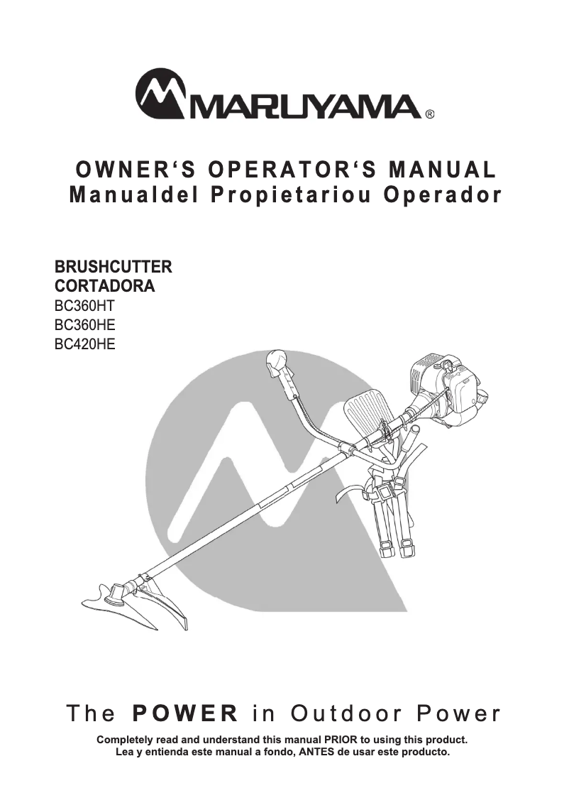 Page 1 de la notice Manuel utilisateur Maruyama BC420HE