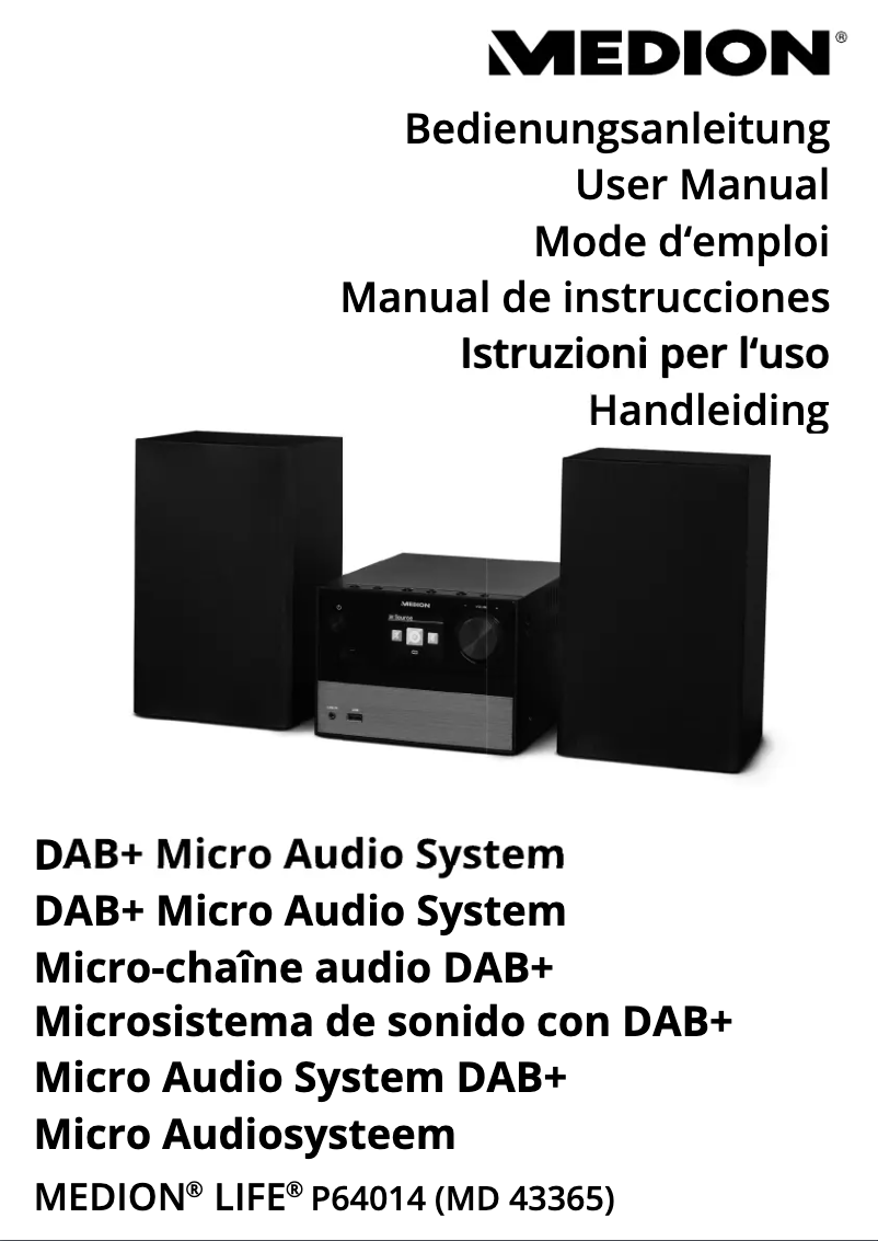 Page 1 de la notice Manuel utilisateur Medion LIFE P64014 (MD 43365)