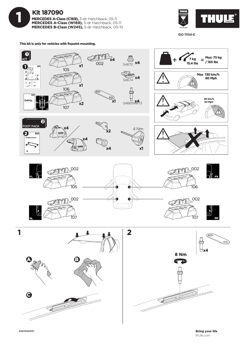 Image de la première page du manuel de l'appareil Kit 187090