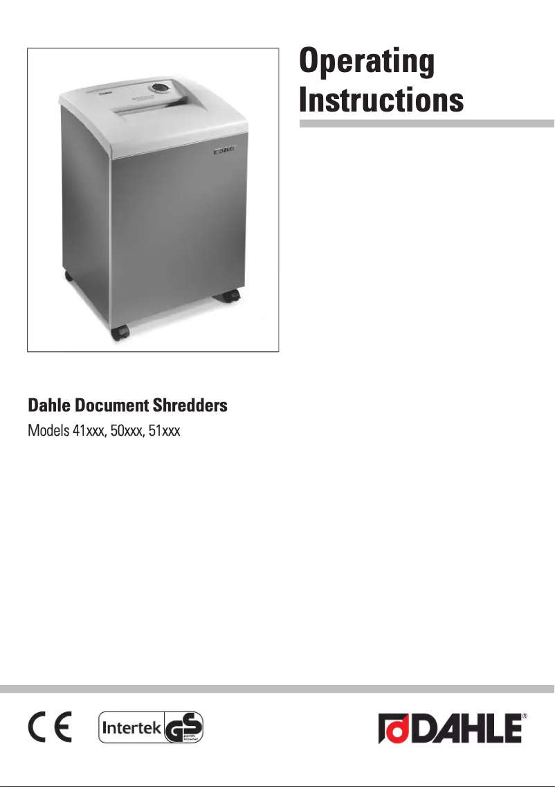 Page n°1 - Manuel utilisateur Dahle 50310