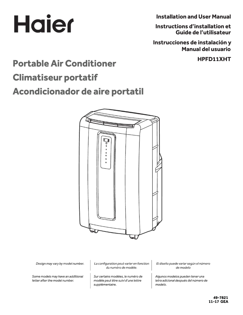 Page 1 de la notice Manuel utilisateur Haier HPFD11XHTP