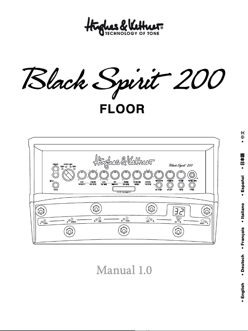 Page n°1 - Manuel utilisateur Hughes & Kettner Black Spirit 200