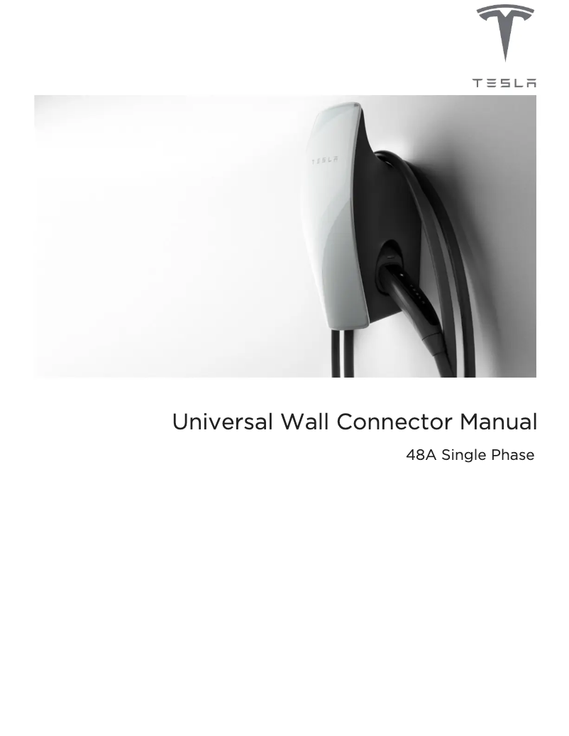 Image de la première page du manuel de l'appareil Universal Wall Connector