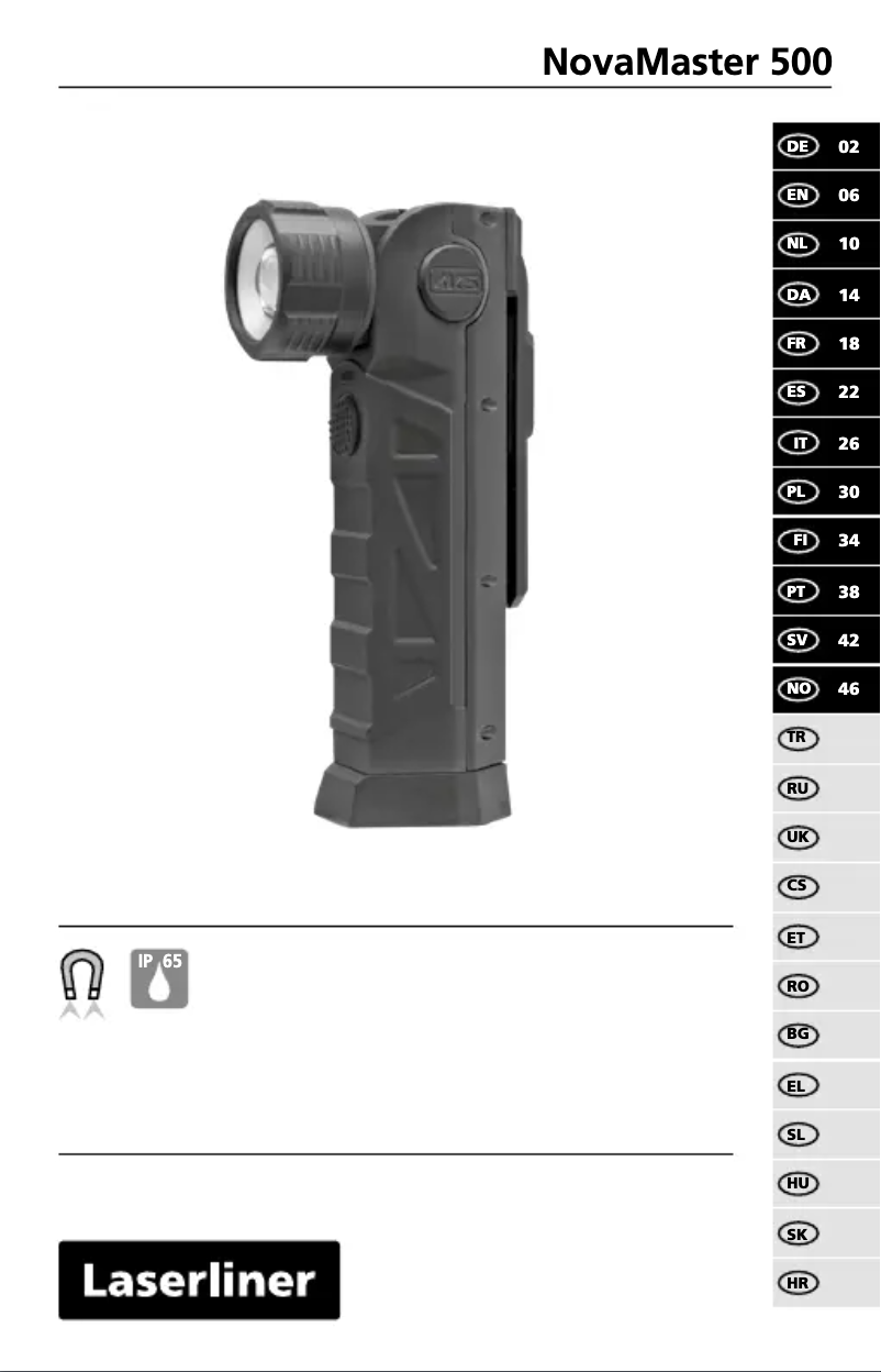 Page 1 of the manual User Manual Laserliner NovaMaster 500