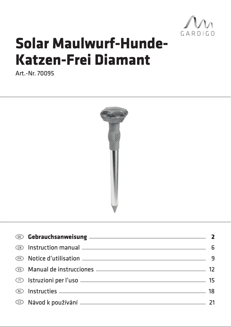 Image de la première page du manuel de l'appareil 70095