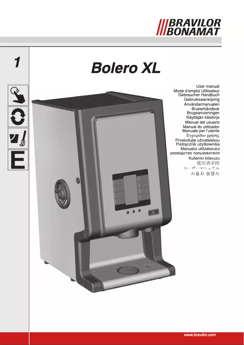 Page n°1 - Manuel utilisateur Bravilor Bolero XL 333