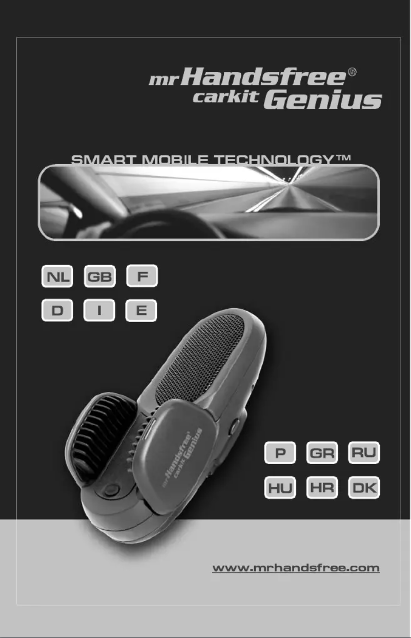 Page n°1 - Manuel utilisateur Mr. Handsfree Genius