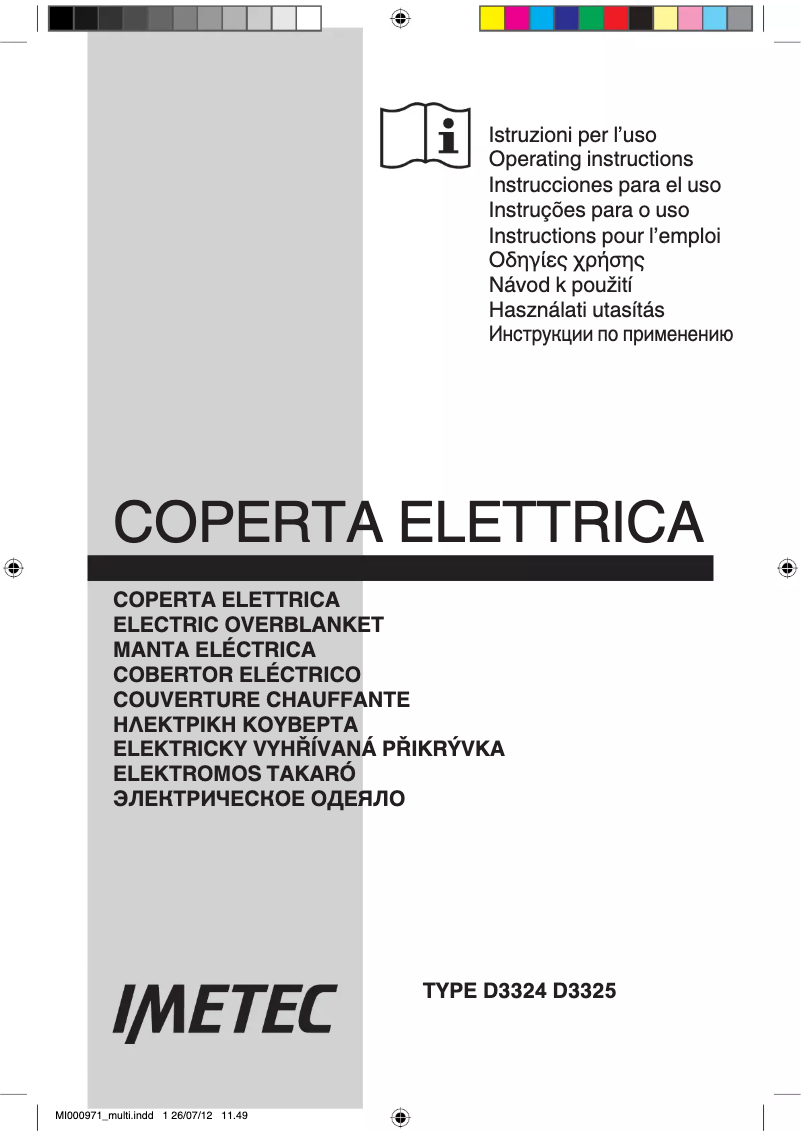 Page n°1 - Manuel utilisateur Imetec 6901