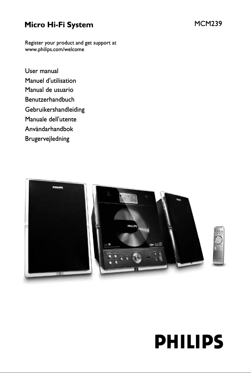 Page n°1 - Manuel utilisateur Philips MCM239