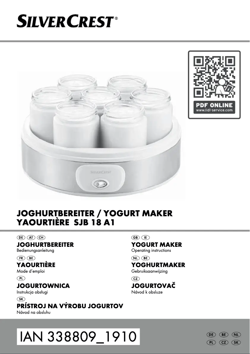 Page 1 de la notice Manuel utilisateur SilverCrest SJB 18 A1