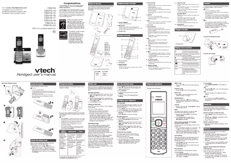 Página 1 del manual Manual de usuario Vtech CS5119