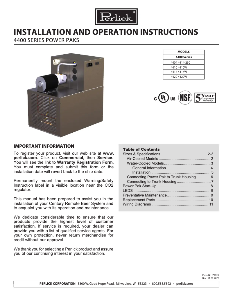 Image de la première page du manuel de l'appareil 4420W