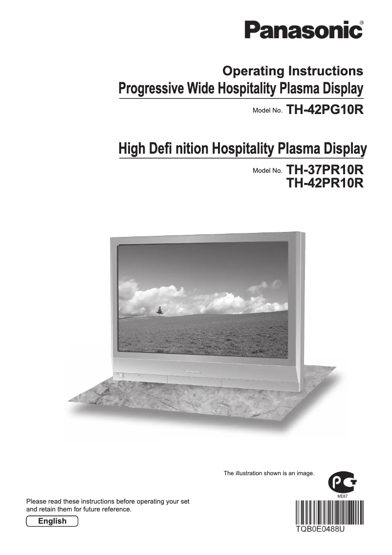 Imagen de la primera página del manual del dispositivo TH-42PR10R