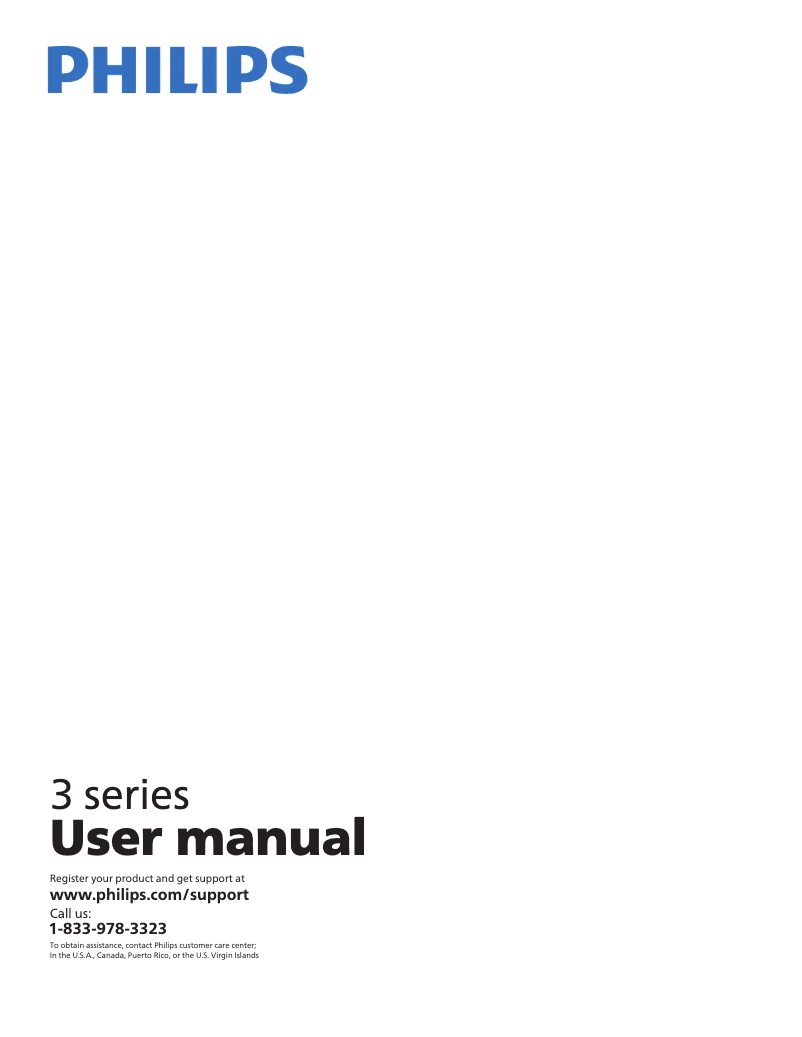Page n°1 - Manuel utilisateur Philips 32PFL3453
