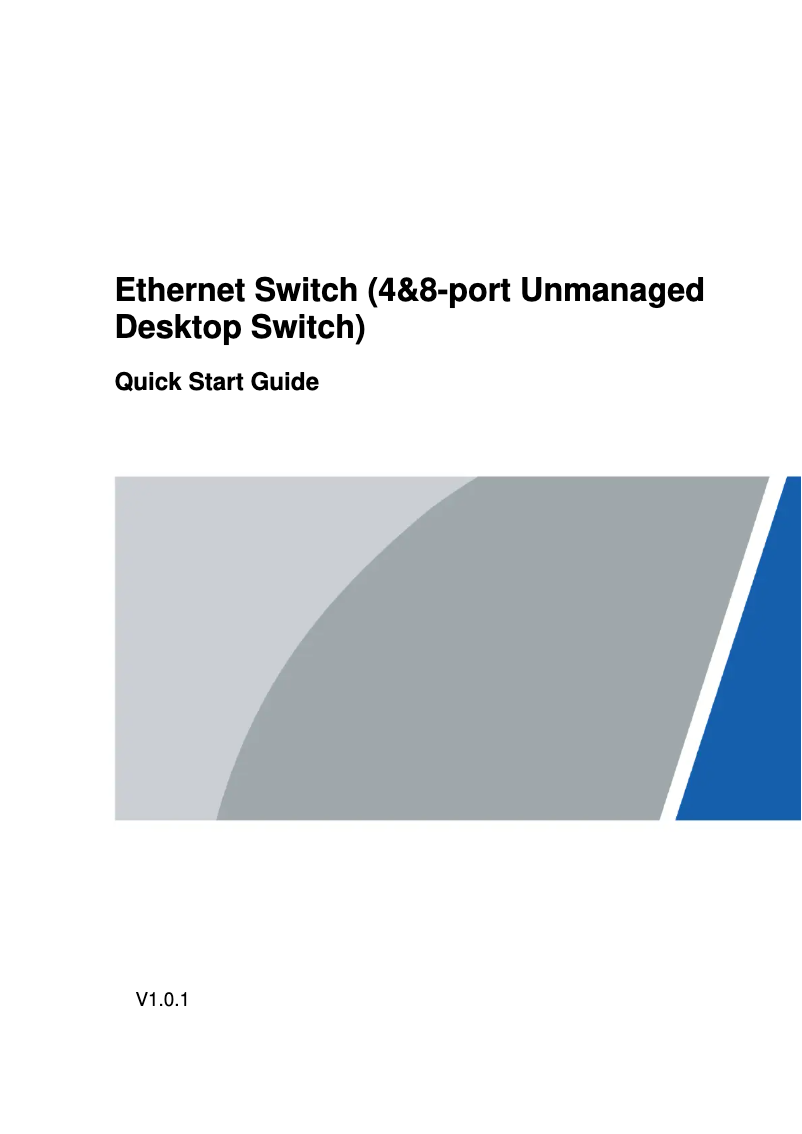 Image de la première page du manuel de l'appareil PFS3008-8ET-L