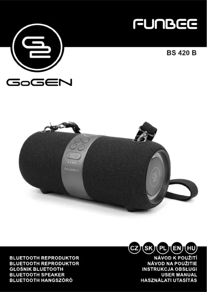 Page n°1 - Manuel utilisateur GoGen FUNBEE BS 420 B