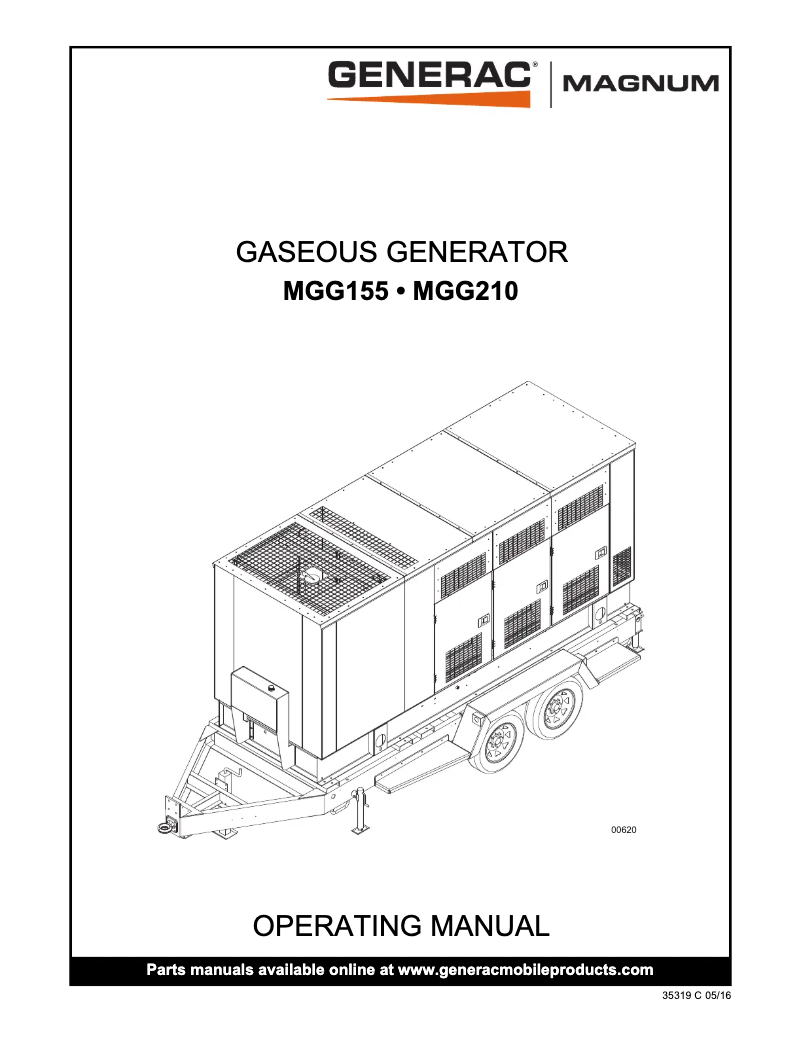 Page n°1 - Manuel utilisateur Generac MGG155N2