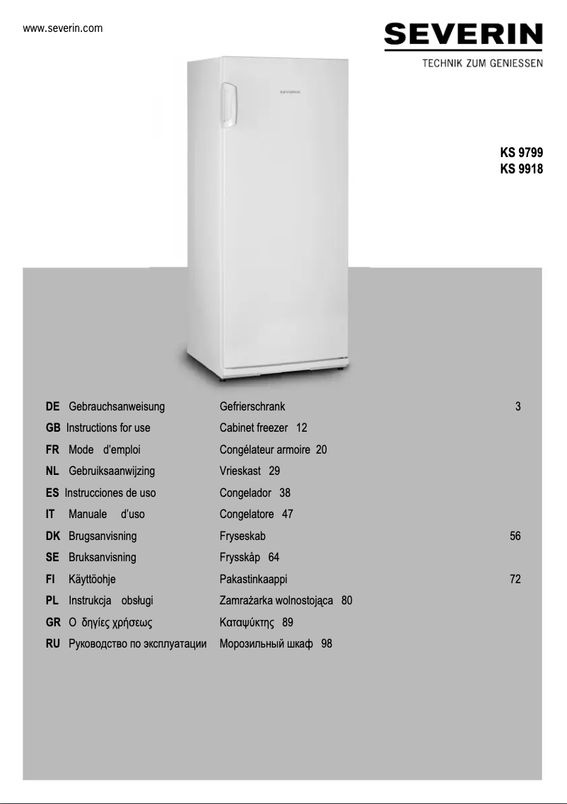 Image de la première page du manuel de l'appareil KS 9918