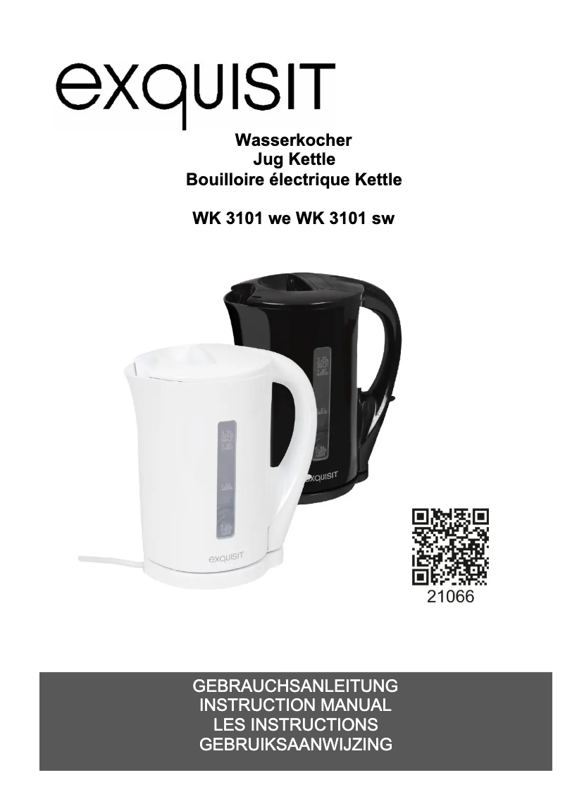 Page 1 of the manual User Manual Exquisit WK 3101 sw