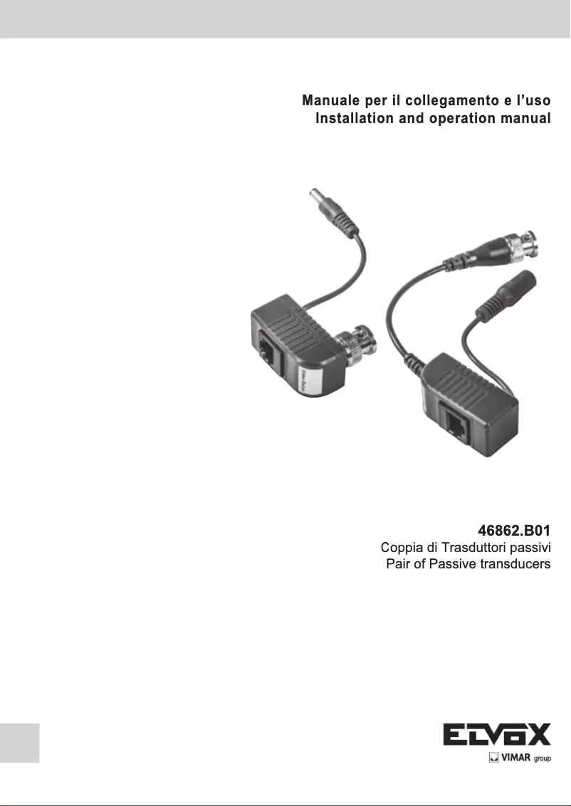 Image de la première page du manuel de l'appareil ELVOX 46862.B01