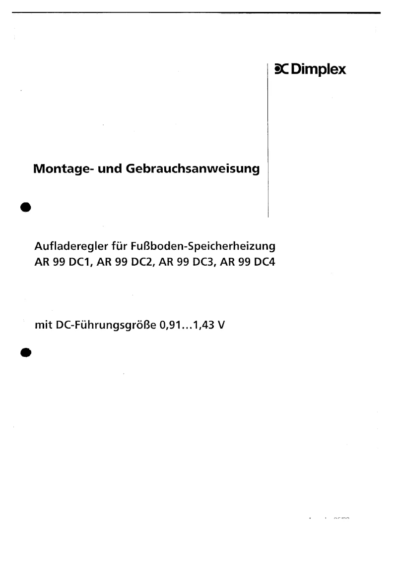 Image de la première page du manuel de l'appareil AR99DC2