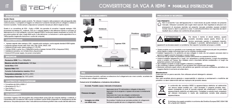 Page n°1 - Manuel utilisateur Techly IDATA CN-VGA2