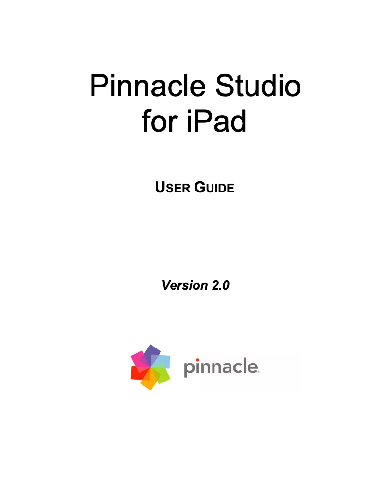 Page n°1 - Manuel utilisateur Pinnacle Studio for iPad