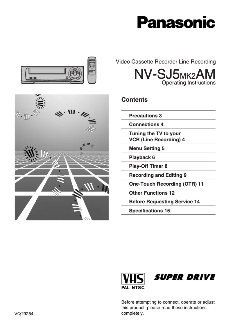 Page n°1 - Manuel utilisateur Panasonic NV-SJ5MK2
