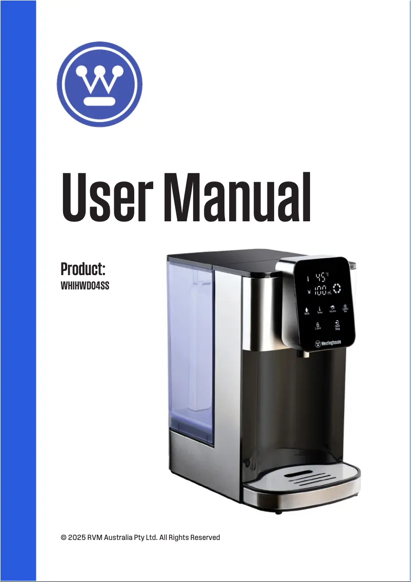 Page 1 de la notice Manuel utilisateur Westinghouse WHIHWD04SS