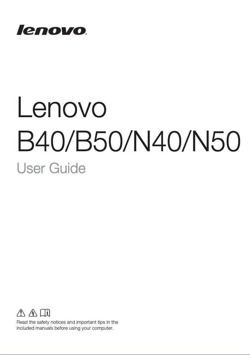 Page n°1 - Manuel utilisateur Lenovo Essential B40-45