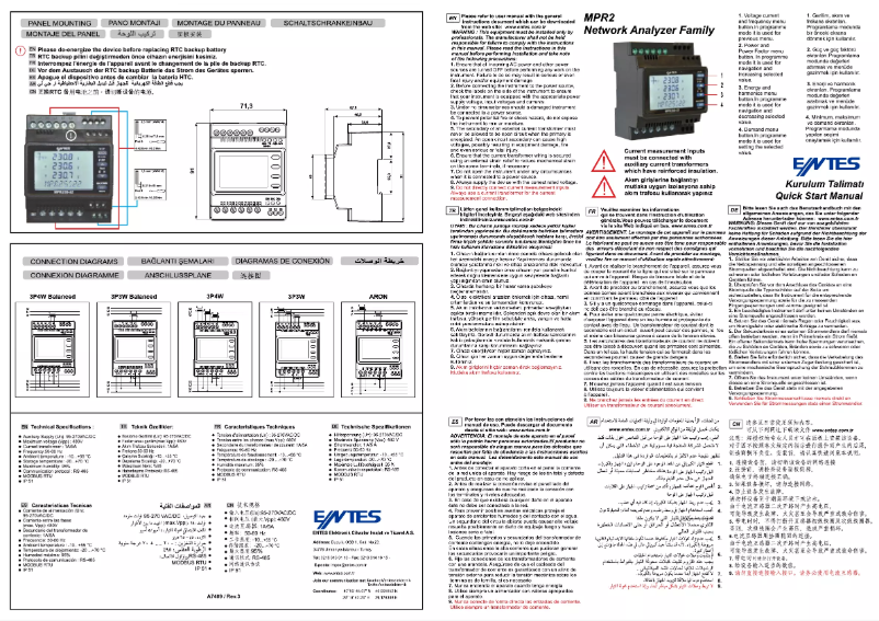 Page n°1 - Manuel utilisateur ENTES MPR-25S-22