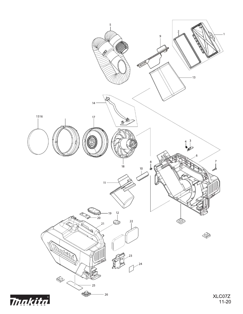 Image de la première page du manuel de l'appareil XLC07Z