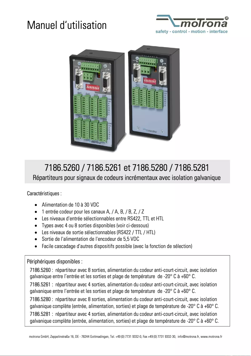 Imagen de la primera página del manual del dispositivo 7186.5280