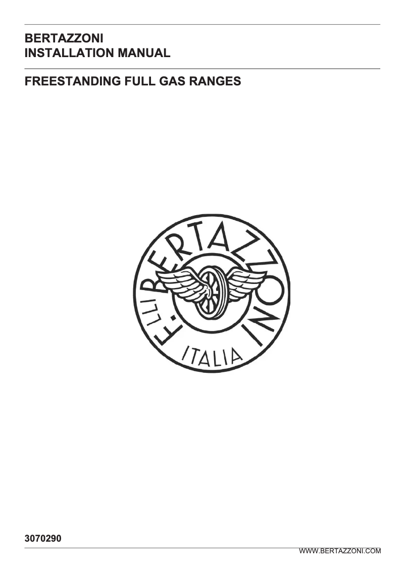 Page n°1 - Manuel utilisateur Bertazzoni MAST305GASXE