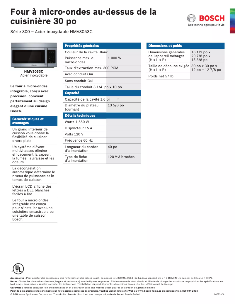 Image de la première page du manuel de l'appareil HMV3053C